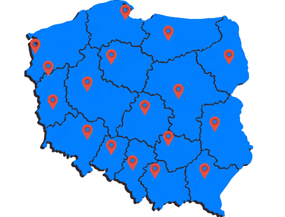 Mapa dostaw Artodip Gel w Polsce